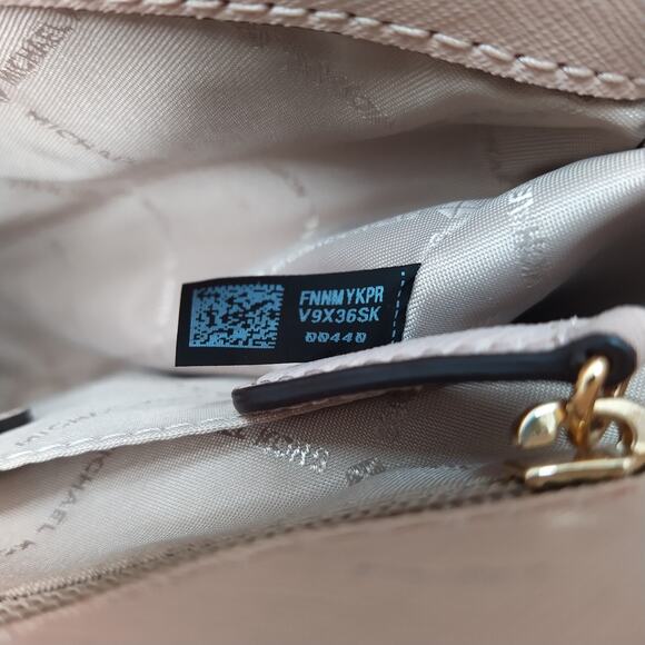 Michael Kors Camille Soft Pink Leather Double Handles Satchel Bag - Picture 12 of 16